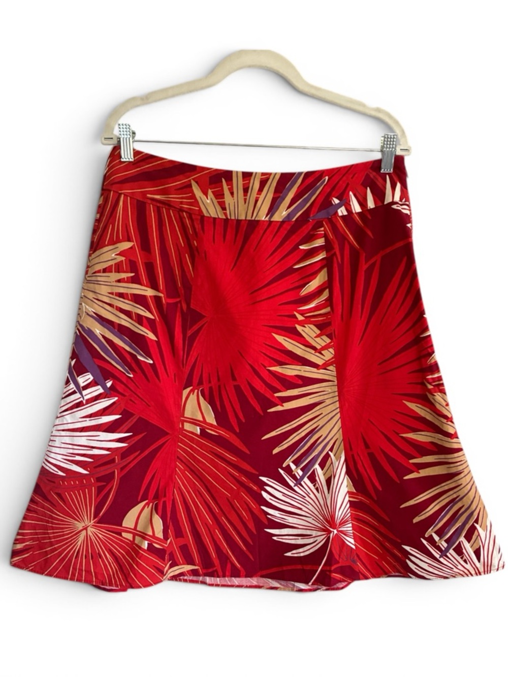 Vintage Gap Red Tropical Print A-Line Skirt - Size 8
